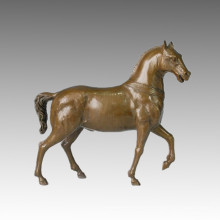 Animal Bronze Sculpture Classical Horse Brass Statue Tpal-124